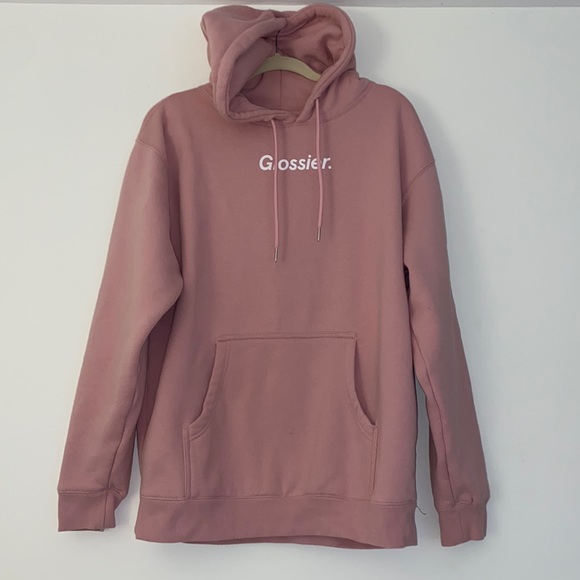 glossier sweatshirt pink